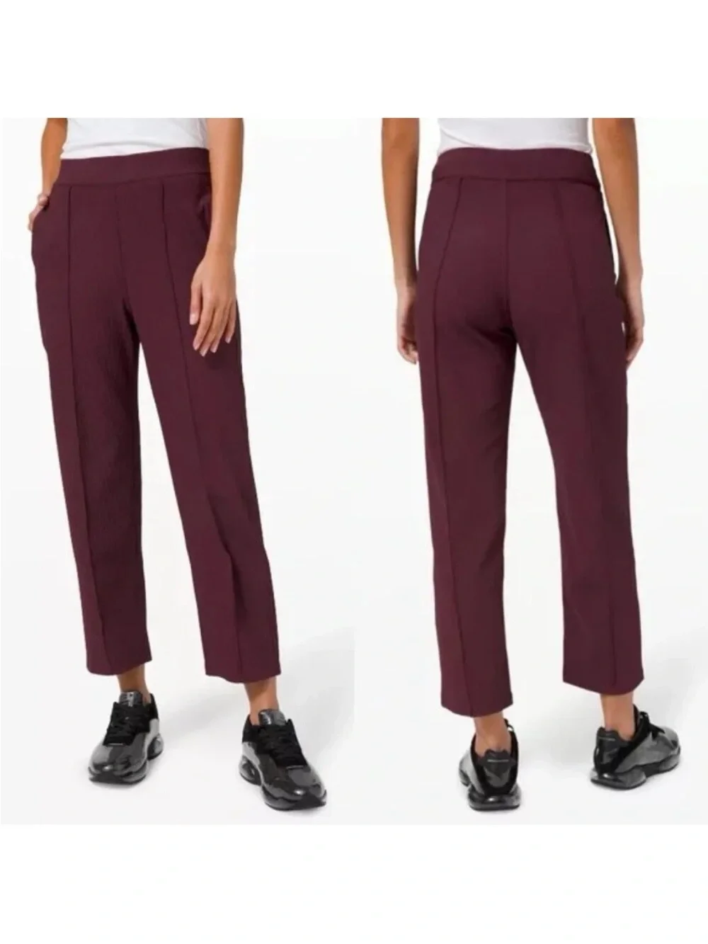 Lululemon Urban Strides Super High Rise Ribbed Pants Merlot Size 6/ 25” Inseam
